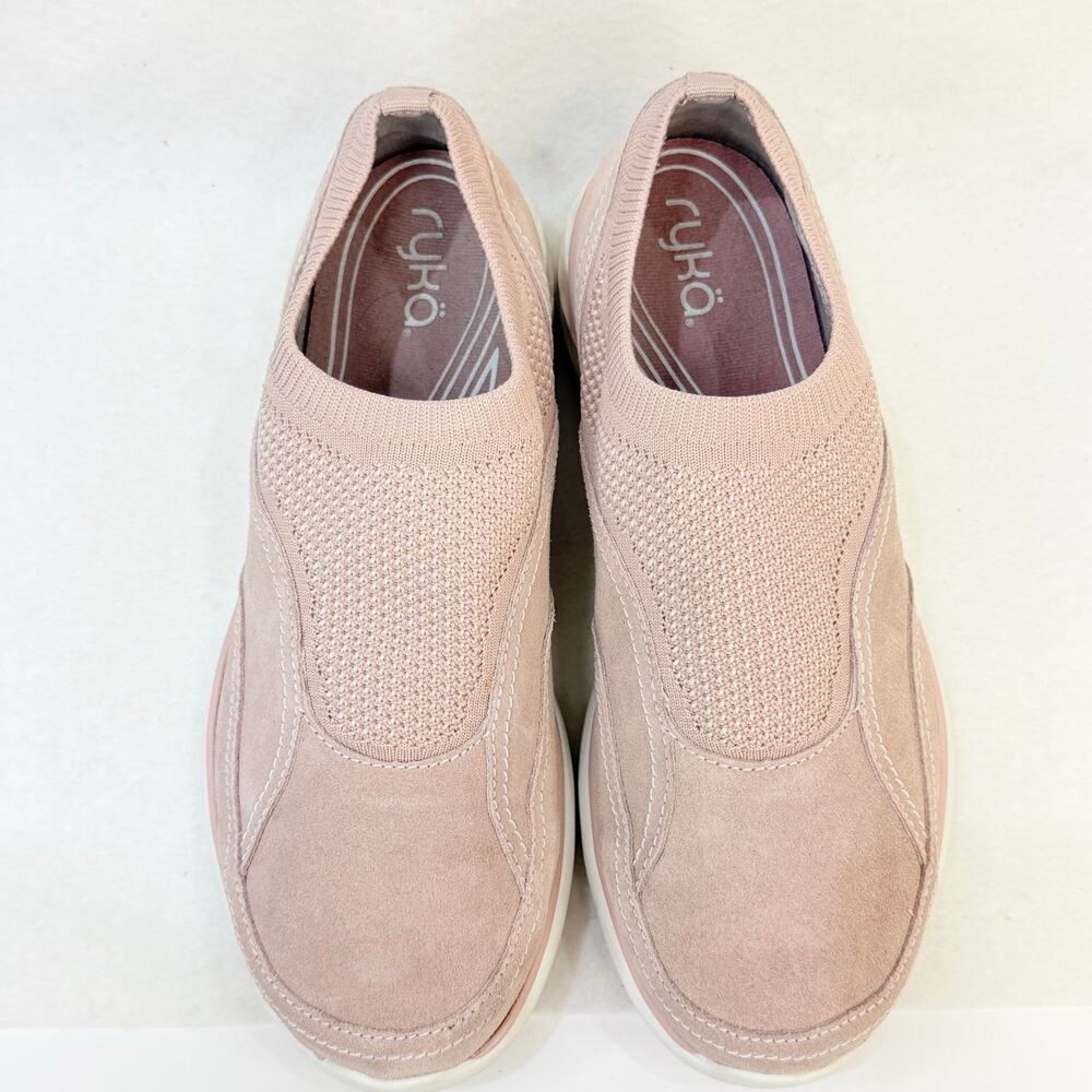 Ryka Womens Talia Slip On Casual Sneakers Stretch Knit Suede Dusty Pink Size 9 - Picture 4 of 10
